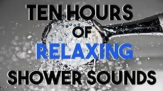 No ADS  Ten Hours of Shower Sounds  Relaxing Water  Sleep Study Work White Noise