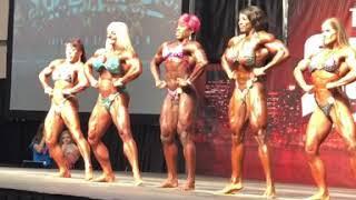 Female Bodybuilding on stage at IFBB Toronto Pro show 2018