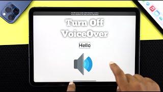 Disable voice over while setting up iPad Turn off voiceover Completely