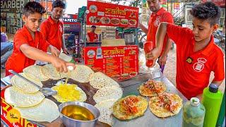 12 Years Old Little Boy Selling Cheapest Double Eggs Chicken Rolls Rs. 50- Only l Noida Street Food