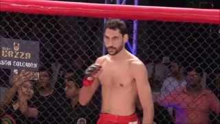 Cocky Indian MMA fighter. Knocked out in 2 seconds