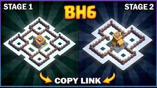 THE BEAST BH6 TROPHY defense Base 2023 Builder Hall 6 Trophy Base Design with Copy Link - COC
