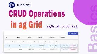 React Ag-Grid Tutorial CRUD Operations with Popup Modal with JSON-Server  Codenemy Tutorial