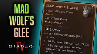 Mad Wolfs Glee UNIQUE Chest armor - PERMANENT WEREWOLF  Diablo 4