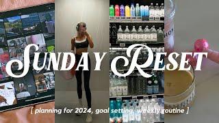 SUNDAY RESET ROUTINE my 2024 vision board goal planing updated apartment tour ️