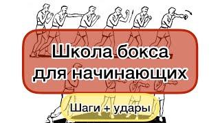 Школа Бокса.Шаги+удары.Бокс для начинающих