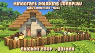 Adding a Chicken Coop to the Farm  Minecraft Relaxing Longplay with Commentary