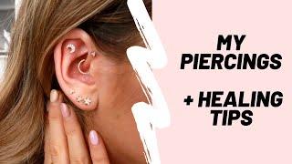 MY PIERCING COLLECTION + HEALING TIPS