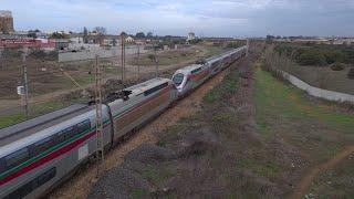 ONCF TGV Al Boraq UM en vitesse avec un merveilleux sifflet  1080p 60 FPS