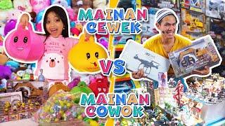 MAINAN CEWEK VS MAINAN COWOK  DRAMA PARODI LEIKA VS TOMPEL BORONG SEMUA MAINAN DI PASAR ASEMKA