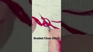Beginners Embroidery Braided Chain Stitch