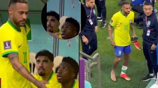 neymar injury vs serbia { Vinicius Reaction } - World Cup 2022