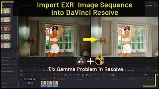 Import EXR Image Sequence in DaVinci Resolve  Import  Rendered EXR FIle in DaVinci Resolve