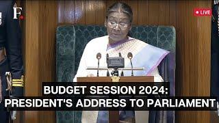 Union Budget 2024 LIVE President Droupadi Murmu Addresses Joint Session of Parliament