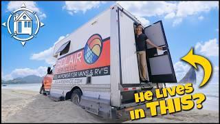 His Secret Beach House is Hidden Inside his Work Truck?