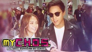 First on MyChos KathNiel back in Manila from Spain