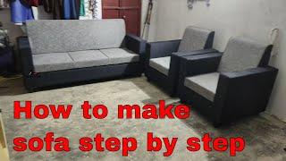 How to make fabric sofa sets How to make sofa set how to make a sofa step by step simple sofa set