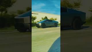 Tesla Cybertruck on the highway looks like CGI IRL #shorts