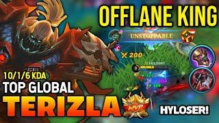 TERIZLA BEST BUILD 2022  TOP GLOBAL TERIZLA GAMEPLAY  MOBILE LEGENDS