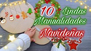 10 HERMOSAS MANUALIDADES NAVIDEÑAS con RECICLAJE  CHRISTMAS DIY  IDEAS NAVIDEÑAS FACILES  NATAL