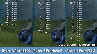 AMD Ryzen 3 4350G vs Ryzen 5 4650G vs Ryzen 7 4750G APU Comparison