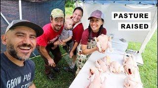 Butchering 30 CHICKENS in our BACKYARD SIMPLE SETUP