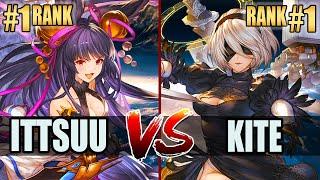 GBVSR  Ittsuu Yuel vs Kite 2B  High Level Gameplay