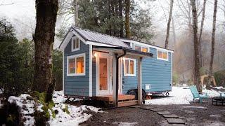 Inside a Bright Minimalist Tiny House in the Woods