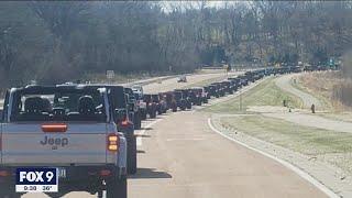 Jeep club logging hundreds of miles wishing people happy birthday