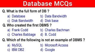 Database MCQs  Database Questions and Answers  Part- 1