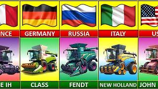 Harvester Machines From Different Countries