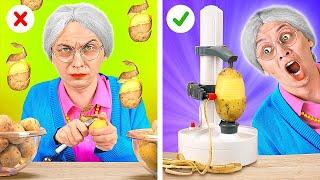 Grandma vs Kitchen Gadgets *Simple Secret Cooking Hacks and Tools on TikTok*