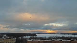 Timelapse snowfall in Solnechnogorsk  Таймлапс снегопад в Солнечногорске 10.02.2022