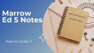 How to order Marrow Edition 5 Notes without Plan C