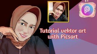 speedart. cara membuat vektor art vexel art dengan aplikasi android Picsart. tutorial picsart #11