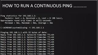 How to Run a Continuous Ping Command