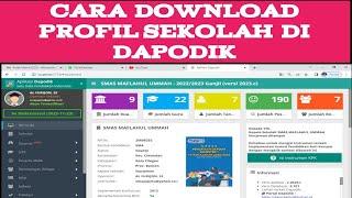 CARA DOWNLOAD PROFIL SEKOLAH DI DAPODIK