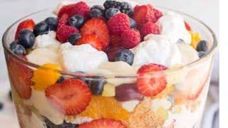 Eid Dawat Recipe  Creamy Fruits Trifle  Fruits Cream Recipe#1 minute fruit cream recipe