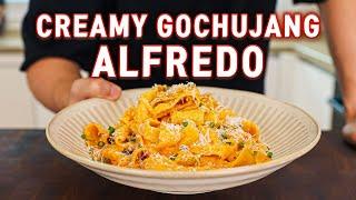 This 15 Minute Creamy GOCHUJANG Alfredo Pasta Will Change Your LIFE