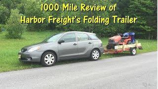 Harbor Freight Folding Trailer 1000 Mile Review by @GettinJunkDone