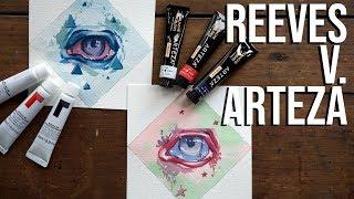 Reeves vs. Arteza - Cheap Gouache Comparison