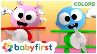 Learning Colors & Fruits With GooGoo & Gaga Baby  Flying on Coloring Airplanes for Kids  BabyFirst