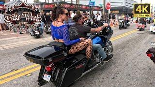 Daytona Bike Week - Lots of Girl Bikers on Main St & Harleys Rule 