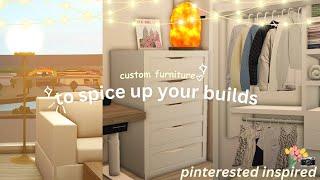  custom furniture to spice up your builds  custom furniture tutorial  bloxburg speedbuild 