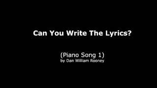 Songwriters Backing Track Piano Song 1