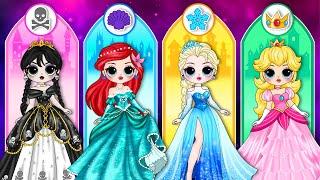 If Elsa Ariel Wednesday & Peach Become Disney Princesses  30 DIY Arts & Paper Crafts