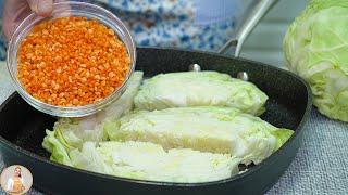 CABBAGE with LENTILS is better than meat Simple easy and delicious cabbage recipe Vegan
