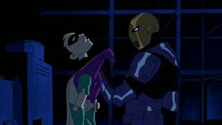 Teen Titans - Haunted Clip Robin Defeats Slade Cloaked
