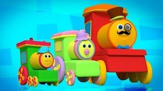 Боб Поезд палец Семья  палец семьи рифмы  Bob Train Song  Kids Rhyme  Train Finger Family