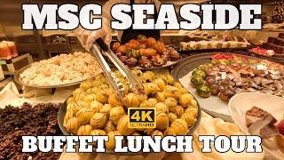 MSC SEASIDE - LUNCH BUFFET TOUR - MARKETPLACE RESTAURANT - 2023 - 4K